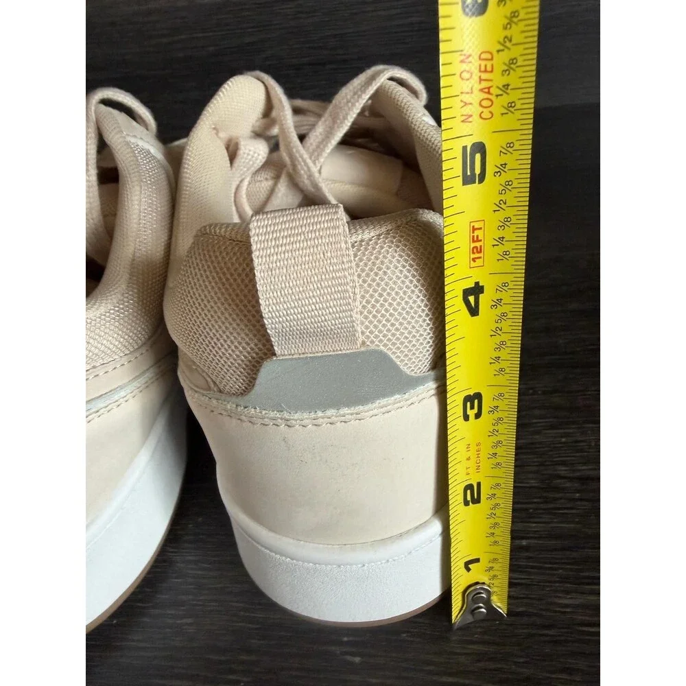 G Los Angeles Beige White Lace Low Top Sneaker Athletic Shoes for Women